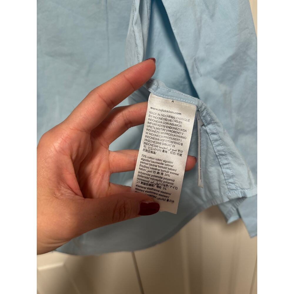 Calvin Klein Light Blue Button Down Shirt M - Picture 4 of 7